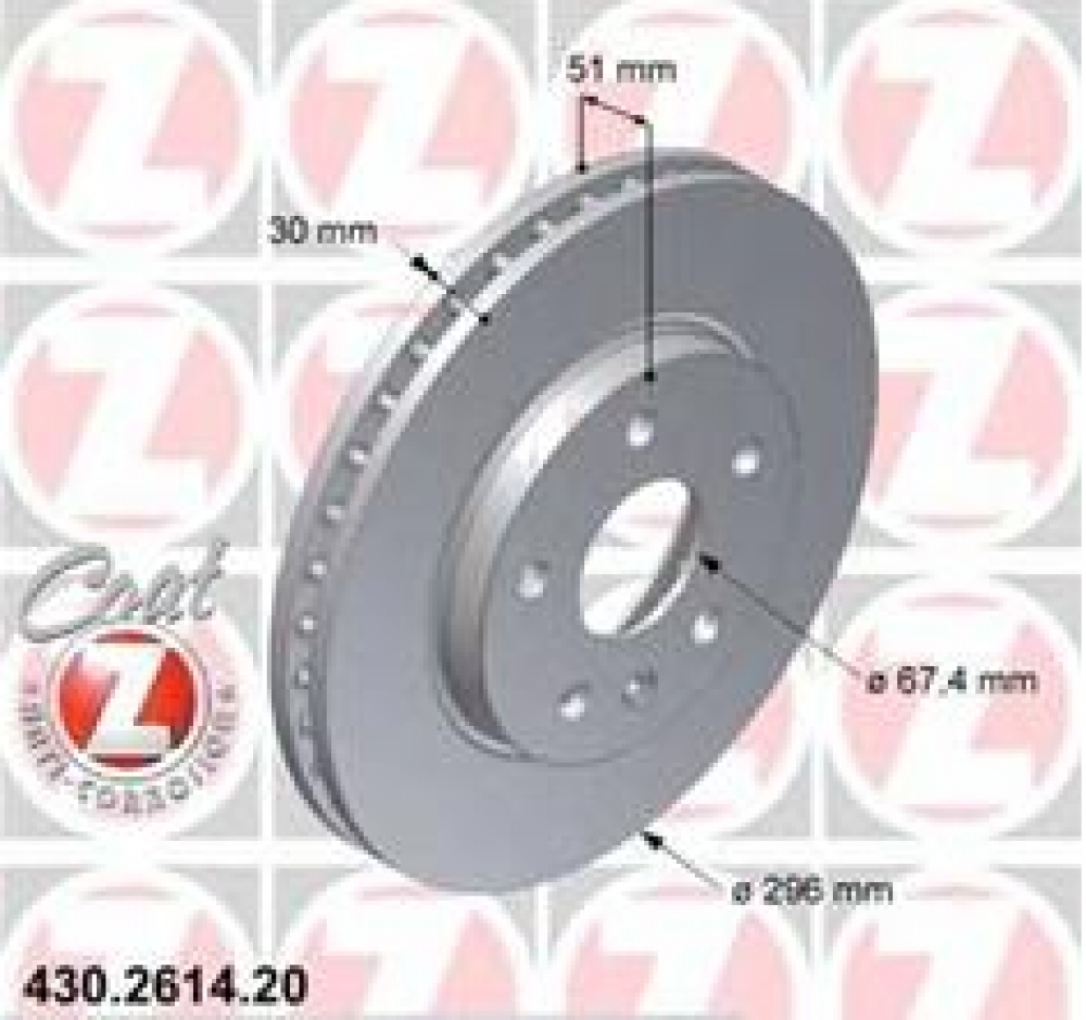 Set discuri frana fata Insignia 296mm ZIMMERMANN